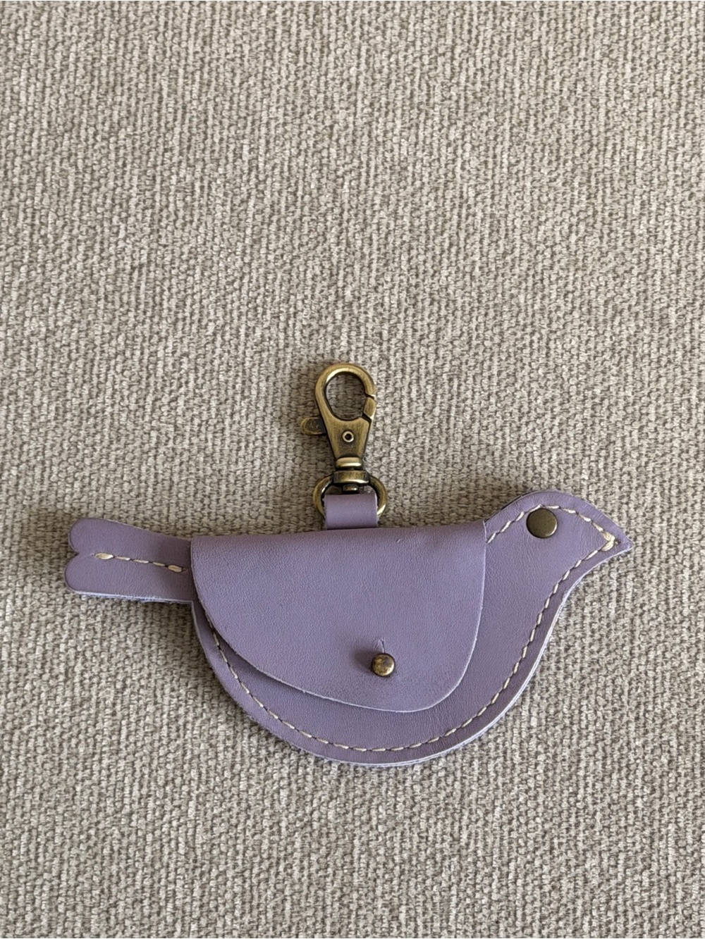 Portland Leather Lilac Bird Key Pouch - Lavender